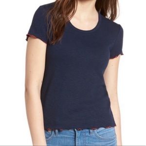 Madewell | Short Sleeve Ruffle Edge Top